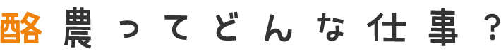 酪農ってどんな仕事？